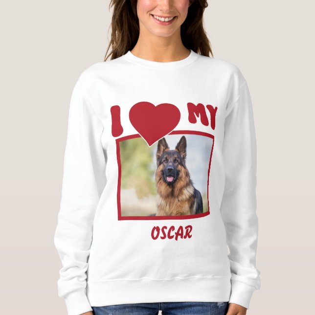  Personalized Pet Photo and Name Sweatshirt (Front)