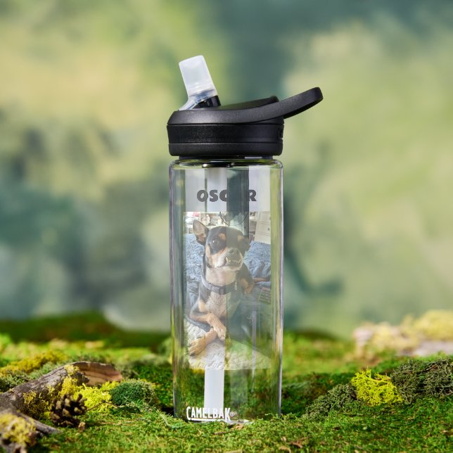 Personalized Pet Photo and Name    Water Bottle (Outdoor)