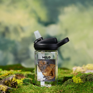 Personalized Pet Photo and Name    Water Bottle