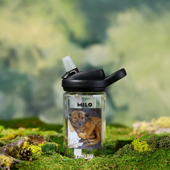 Personalized Pet Photo and Name    Water Bottle (Outdoor)