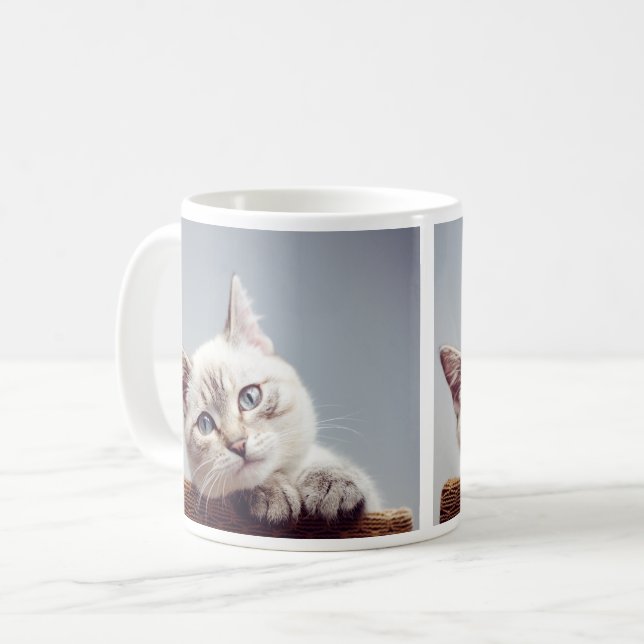 Personalized Pet Photo and Text Coffee Mug (Front Left)