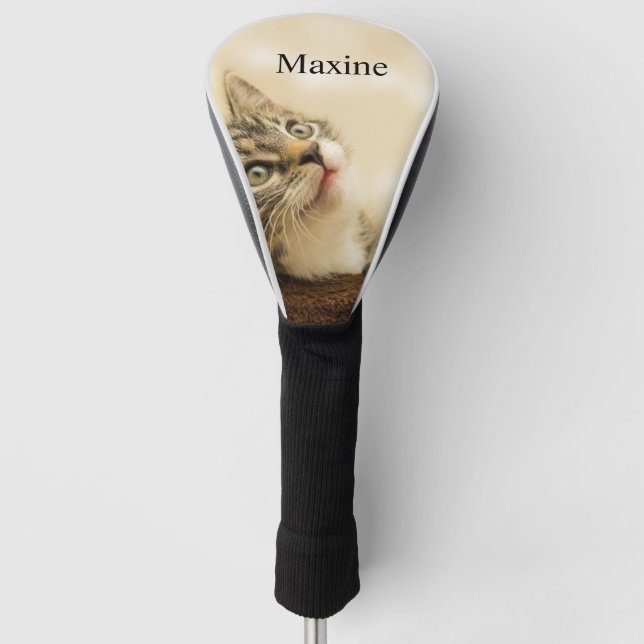 Personalized Pet Photo and Text Golf Head Cover (Front)