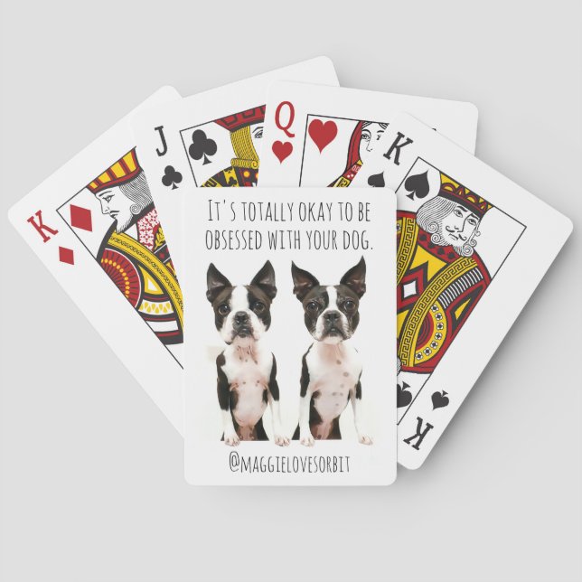 Personalized Pet Photo and Text Playing Cards (Back)