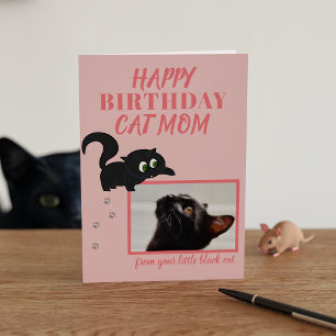 Personalized Pet Photo Birthday Card from the Cat