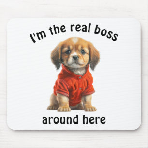 Personalized Pet Photo Boss Dog Mouse Pad