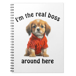 Personalized Pet Photo Boss Dog Notebook