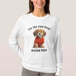 Personalized Pet Photo Boss Dog T-Shirt
