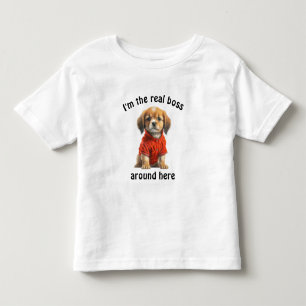Personalized Pet Photo Boss Dog Toddler T-shirt
