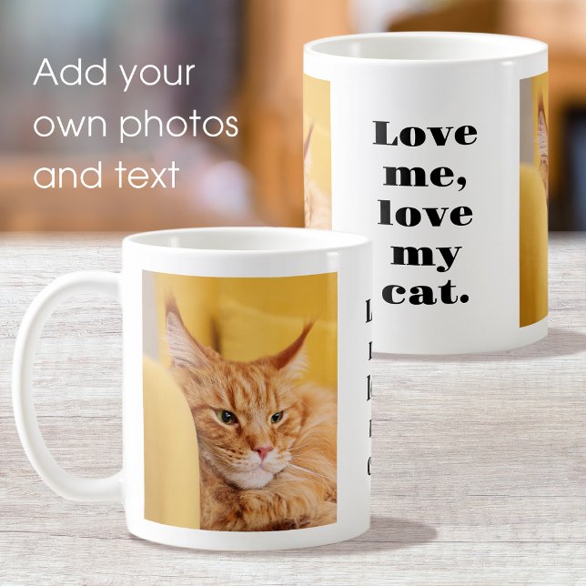 Personalized Pet Photo Cat Kitty Lover Coffee Mug (Creator Uploaded)