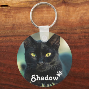 Personalized Pet Photo Cat Paws Keychain