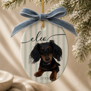 Personalized Pet Photo Christmas Ceramic Ornament