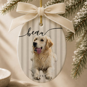 Personalized Pet Photo Christmas Ceramic Ornament