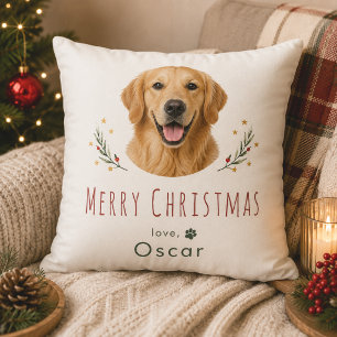 Personalized Pet Photo Christmas Gift Pillow