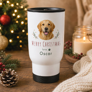 Personalized Pet Photo Christmas Gift Travel Mug