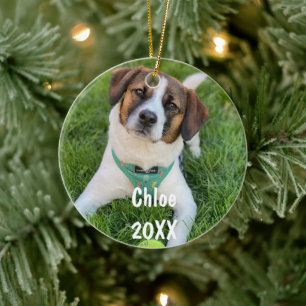 Personalized Pet Photo Christmas Tree Ornament