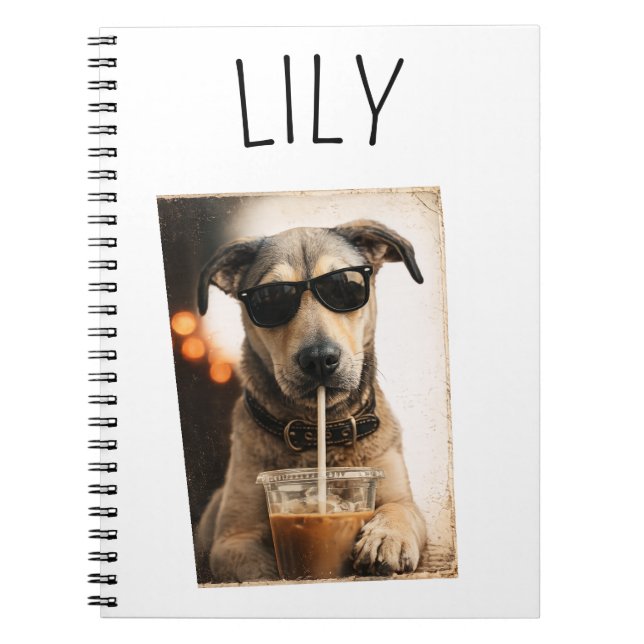 Personalized Pet Photo Coffee Mug Notebook (Front)