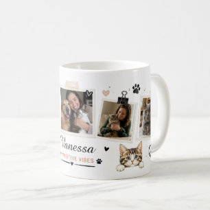 Personalized Pet Photo Collage Custom Name Coffee Mug