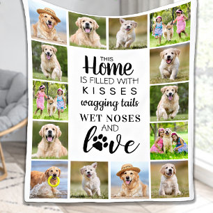 Personalized Pet Photo Collage Dog Lover Fleece Bl
