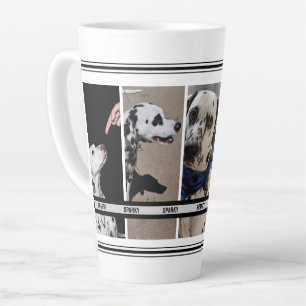 Personalized Pet Photo Collage Mobile Phone Vertic Latte Mug