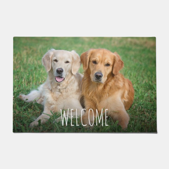 Personalized Pet Photo Custom Dog Cat Doormat (Front)