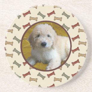 Personalized Pet Photo Dog Bone Custom Picture Coaster