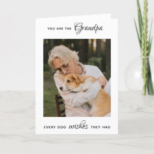 Personalized Pet Photo Dog Grandpa Father's Day Holiday Card