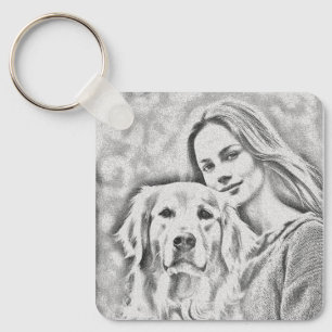 Personalized Pet Photo Dog Lover Keepsake Keychain