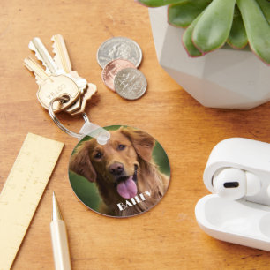 Personalized Pet Photo Dog Lover Keepsake  Keychain