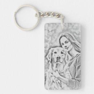 Personalized Pet Photo Dog Lover Keepsake Keychain