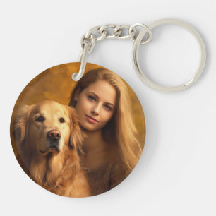 Personalized Pet Photo Dog Lover Keepsake Keychain