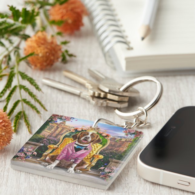 Personalized Pet Photo Dog Lover Keepsake Keychain (Front Right)