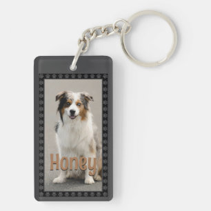 Personalized Pet Photo Dog Lover Name Keepsake  Keychain