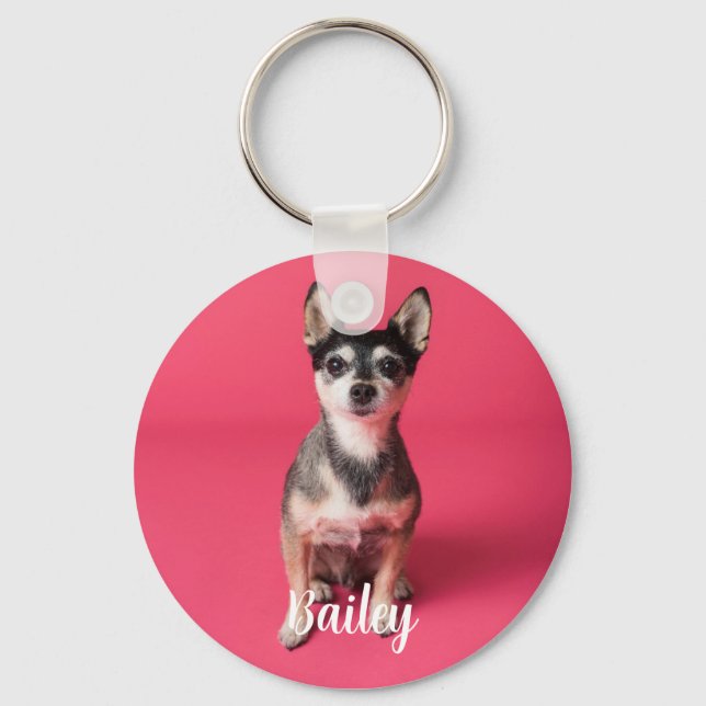Personalized Pet Photo Dog Lover, Pet Photo Gifts Keychain (Front)
