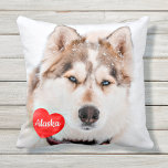 Personalized Pet Photo Gifts Dog Lover Keepsake Throw Pillow<br><div class="desc">Celebrate your best friend with a personalized Pet Pillow . Name will be showcased in a beautiful watercolor heart . Customize with your own photo , and name . See 'personalize this template' to change photo and name , and see 'Customize' for more custom options . This pet photo pillow...</div>