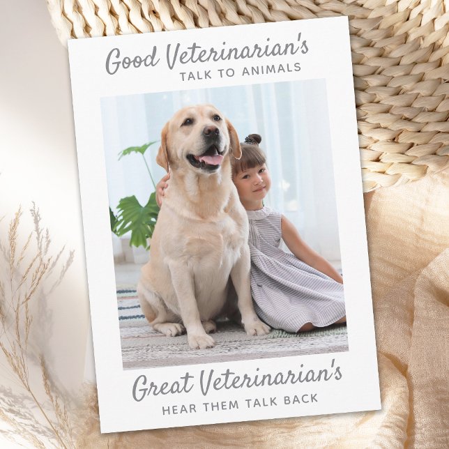 Personalized Pet Photo Great Veterinarian Thank You Card (Creator Uploaded)