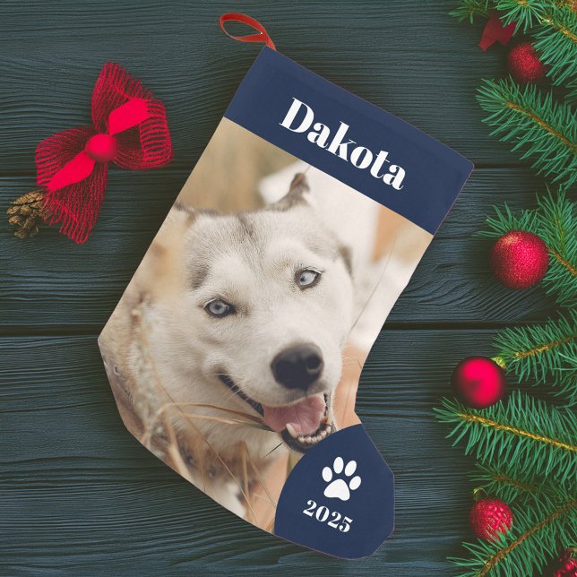Personalized Pet Photo Holiday Small Christmas Stocking (Creator Uploaded)