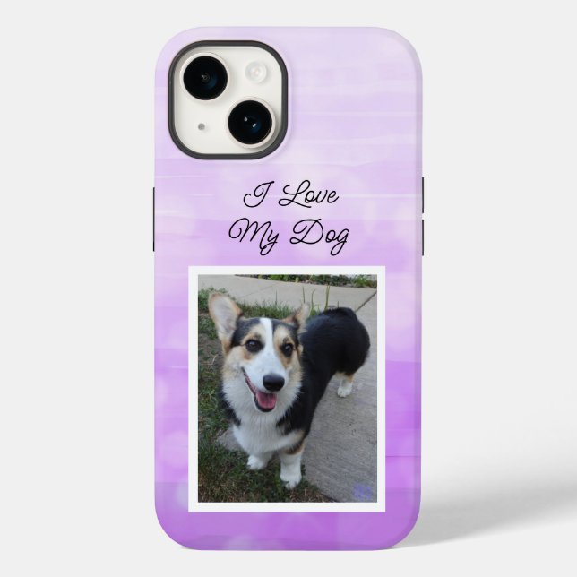 Personalized Pet Photo I Love my Dog     Case-Mate iPhone Case (Back)