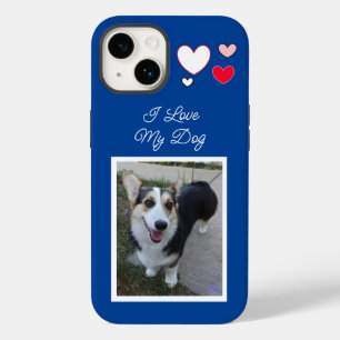 Personalized Pet Photo I Love my Dog     Case-Mate iPhone 14 Case