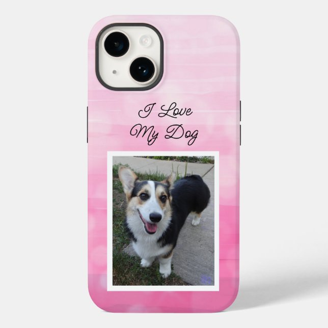 Personalized Pet Photo I Love my Dog    Case-Mate iPhone Case (Back)