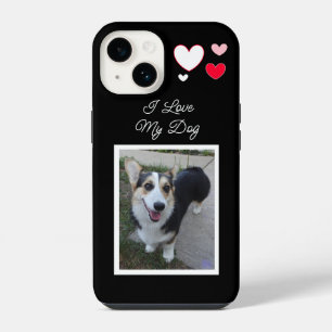Personalized Pet Photo I Love my Dog   iPhone 14 Case