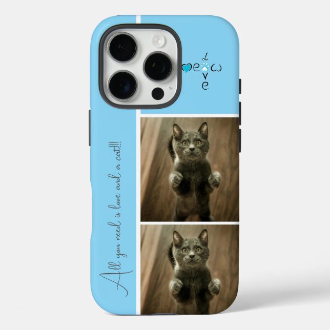 Personalized Pet Photo iPhone 16 Pro Case (Back)