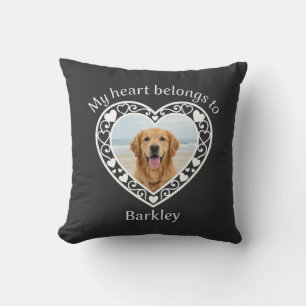 Personalized Pet Photo Keepsake Dog Lover Throw Pillow
