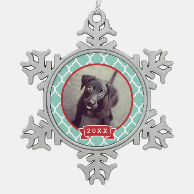 Personalized Pet Photo Keepsake Ornament (Front)