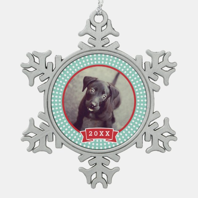 Personalized Pet Photo Keepsake Ornament (Front)