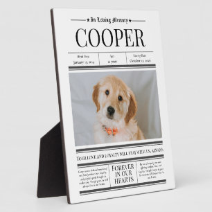 Personalized Pet Photo Memorial Keepsake Plaque