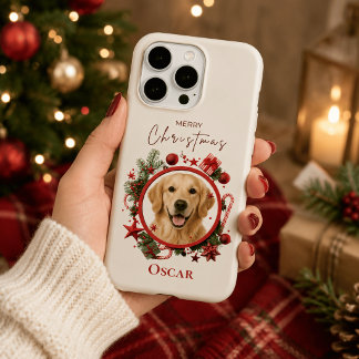 Personalized Pet Photo Merry Christmas Phone Case