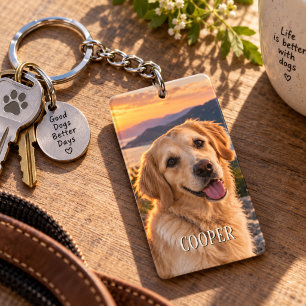 Personalized Pet Photo & Name Custom Keychain