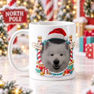 Personalized Pet Photo Name & Year North Pole Coffee Mug
