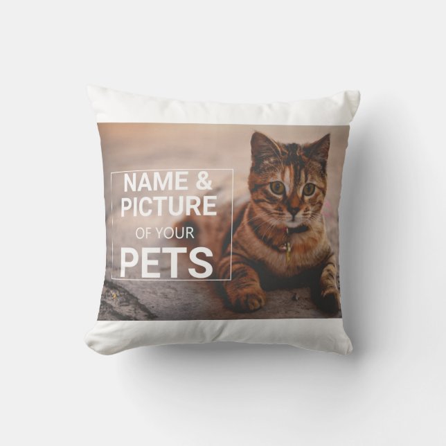 Personalized Pet Photo Pillow - Pet Pillow (Front)