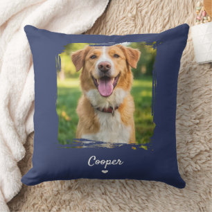 Personalized Pet Photo Pillow with Name - 20 x 20
